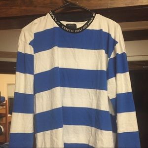 10 Deep Blue Striped Tee